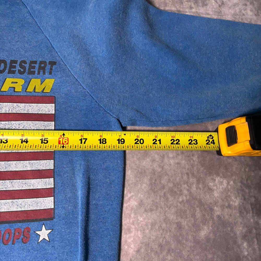 Vintage 1991 Desert Storm Support Our Troops Sweatshirt Americana Sz Small - Picture 5 of 7